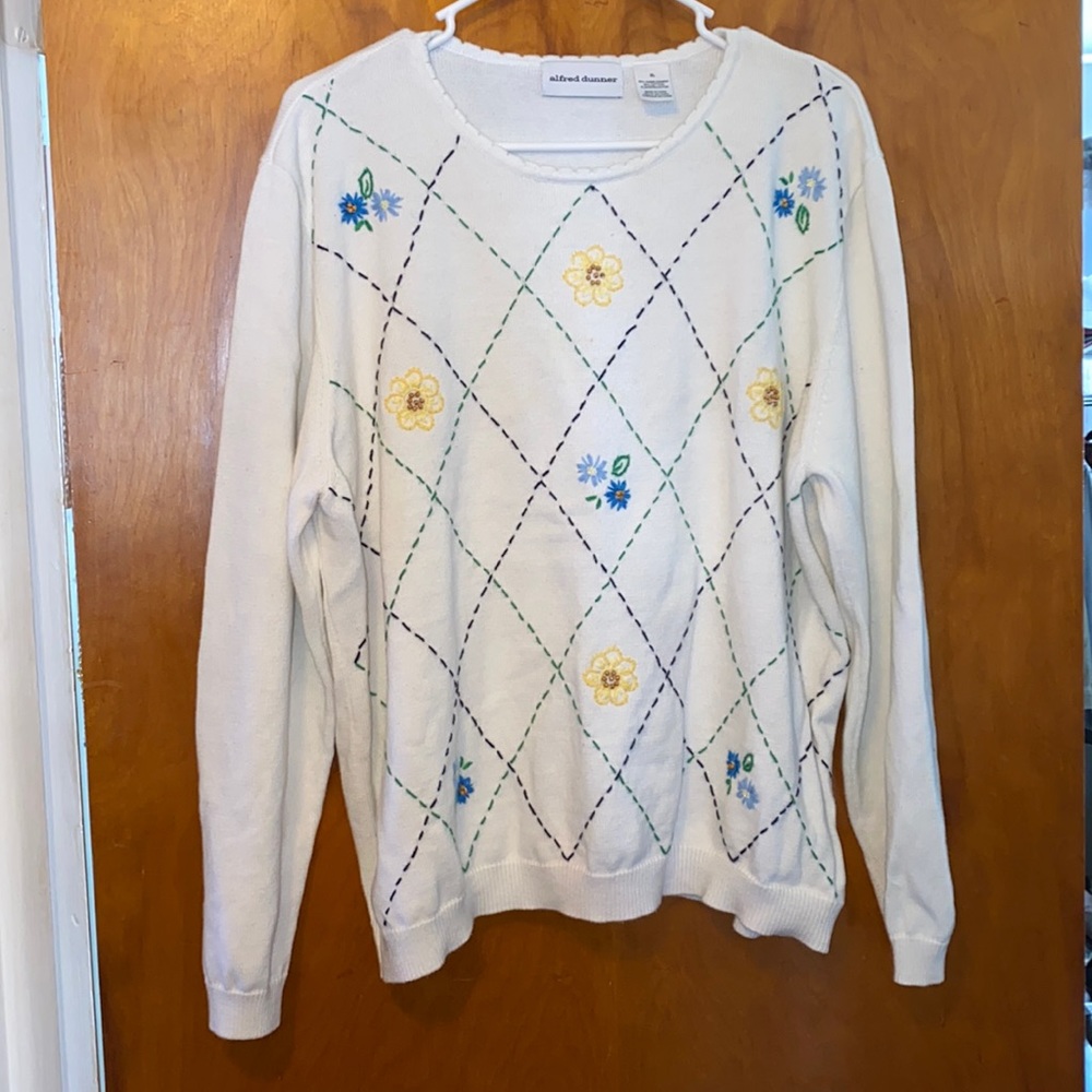 Vintage Alfred Dunner floral sweater